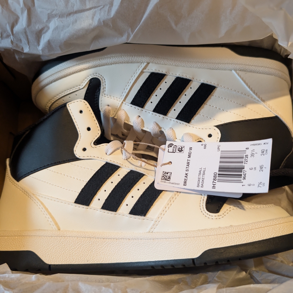 Adidas Women's Black and White Sneakers